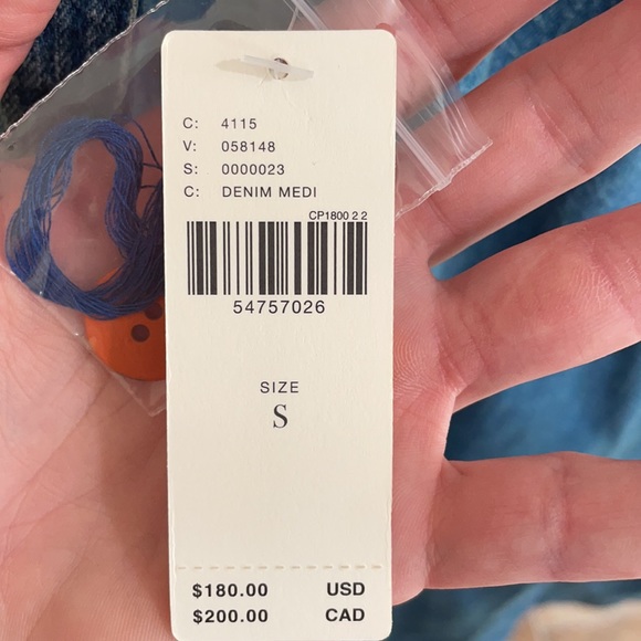 Anthropologie denim trench coat size sm NWT - Picture 5 of 8